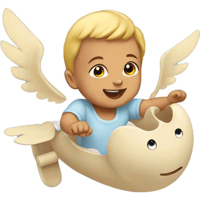 Baby flying emoji