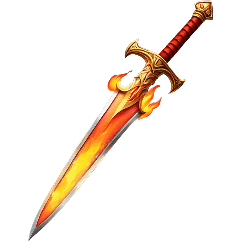 Flaming sword emoji