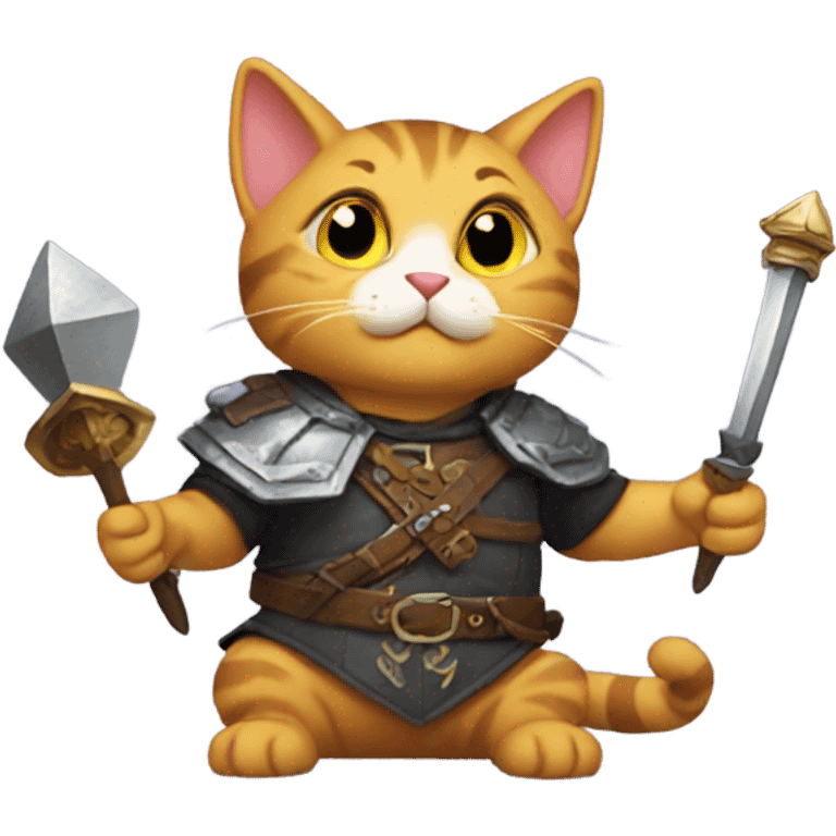 cats playing dnd emoji