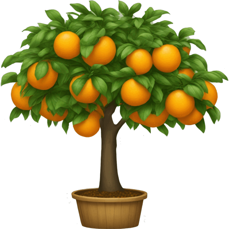 Orange tree emoji