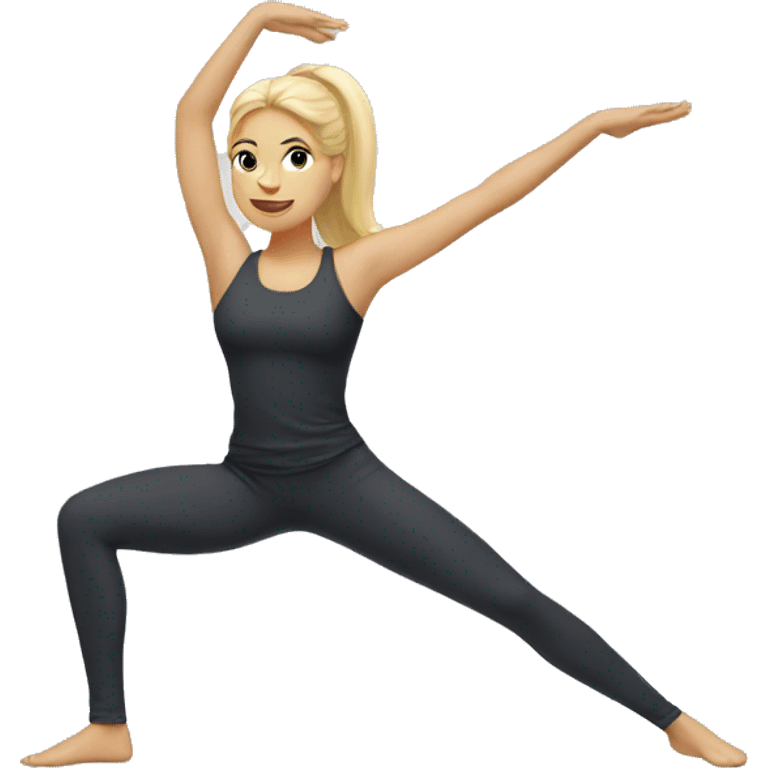 Blonde stretching emoji