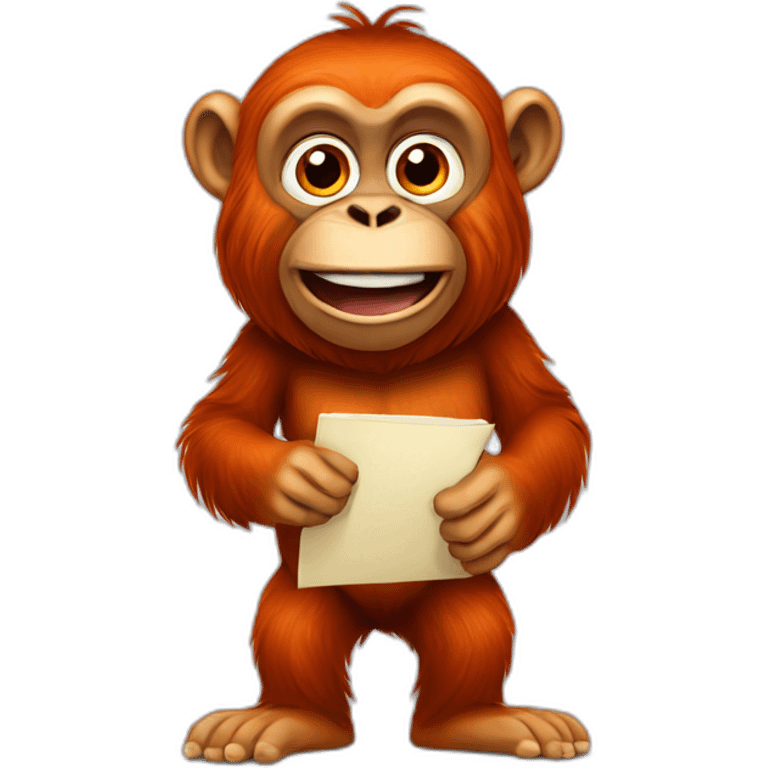 orang utan teaching emoji