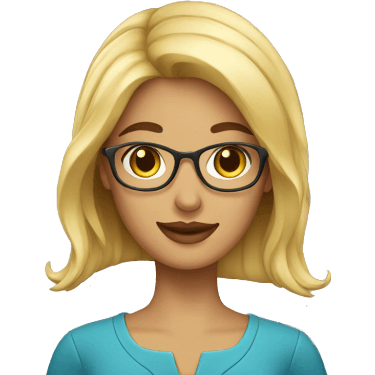 Beautiful librarian woman emoji