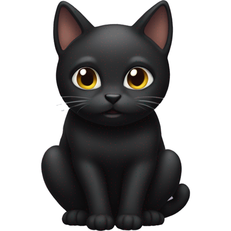 black cat pooping emoji