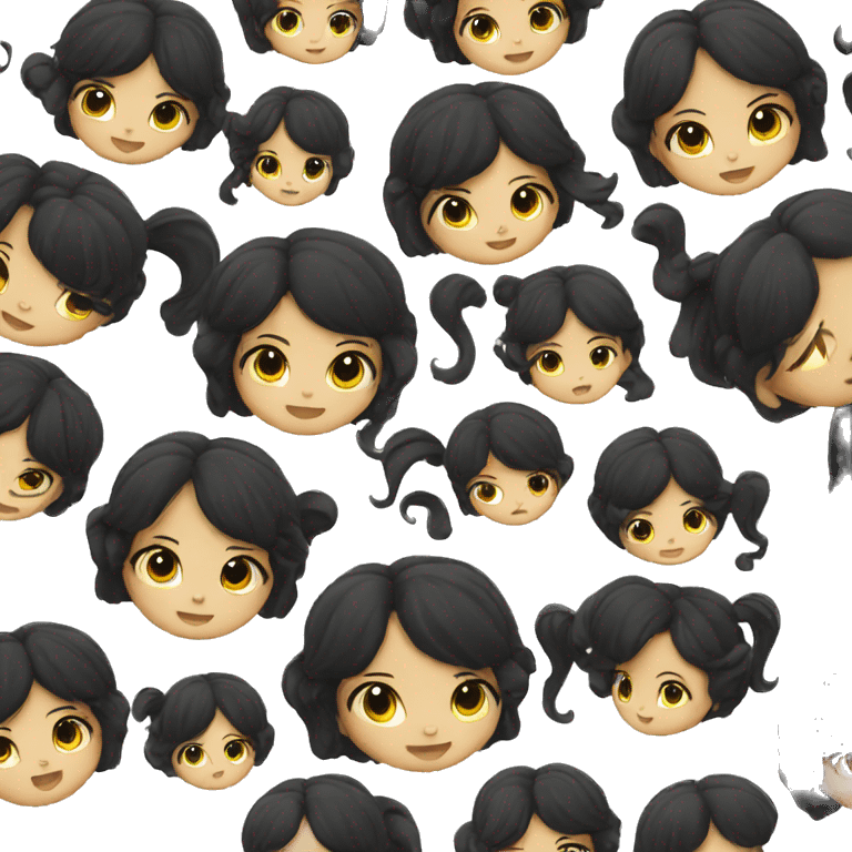 little girl with black hair emoji