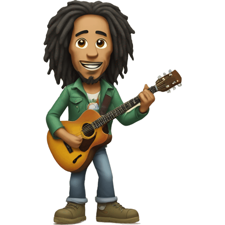 Bob marley with guitar emoji