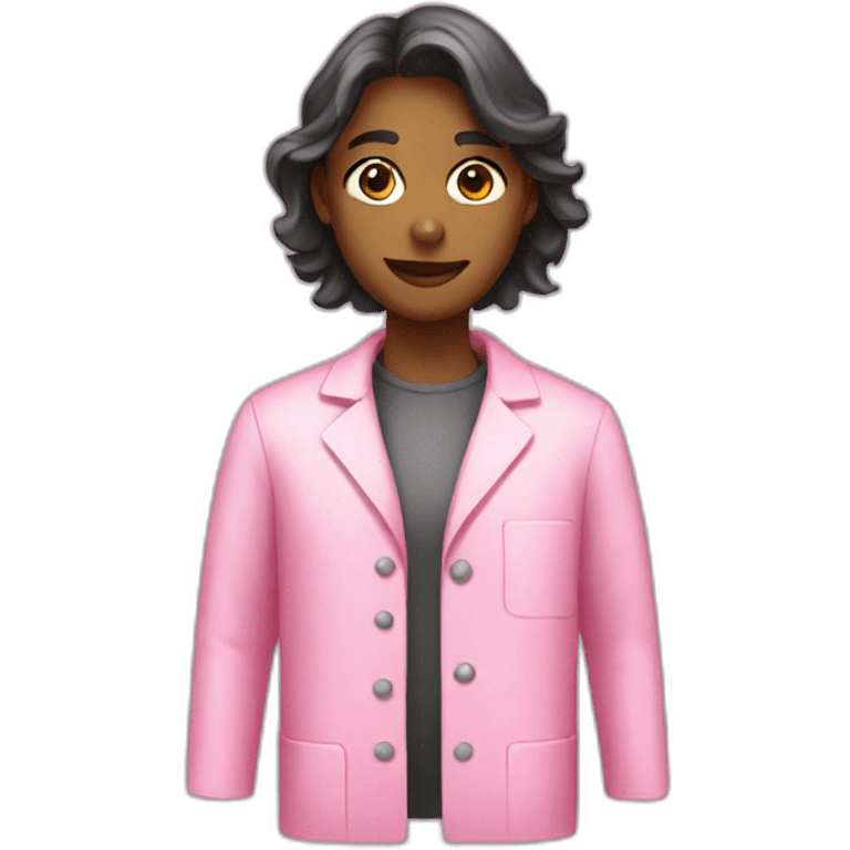 pink laboratory coat emoji