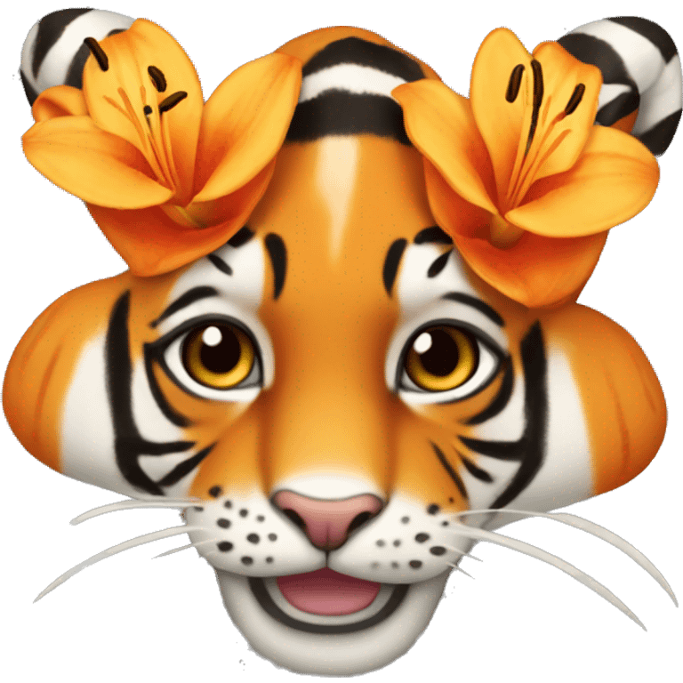 orange tiger lily  emoji