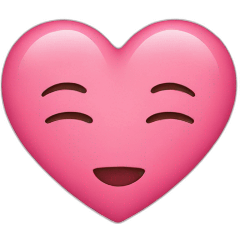 pink heart + blushing emoji