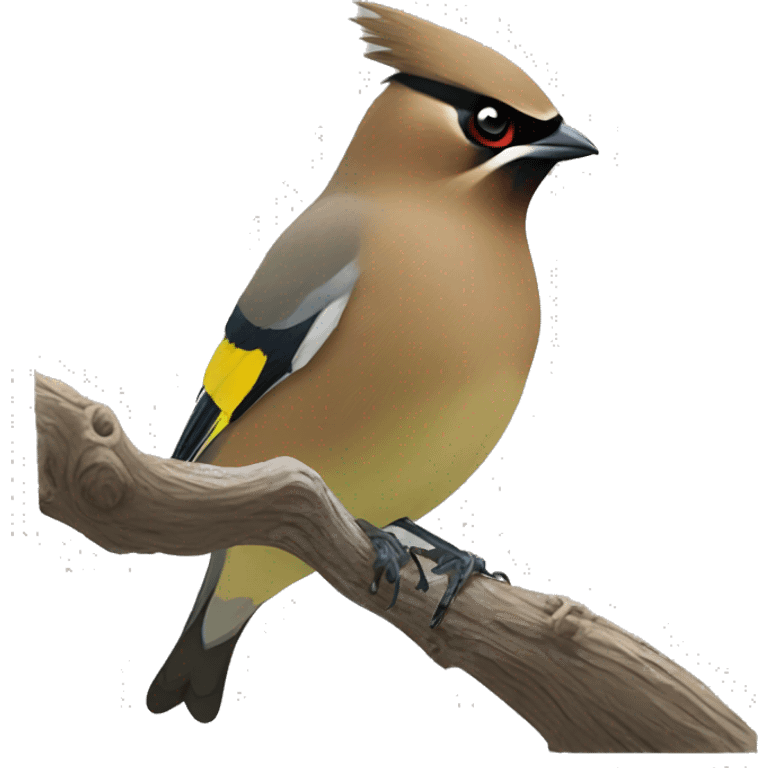 Cedar waxwing emoji