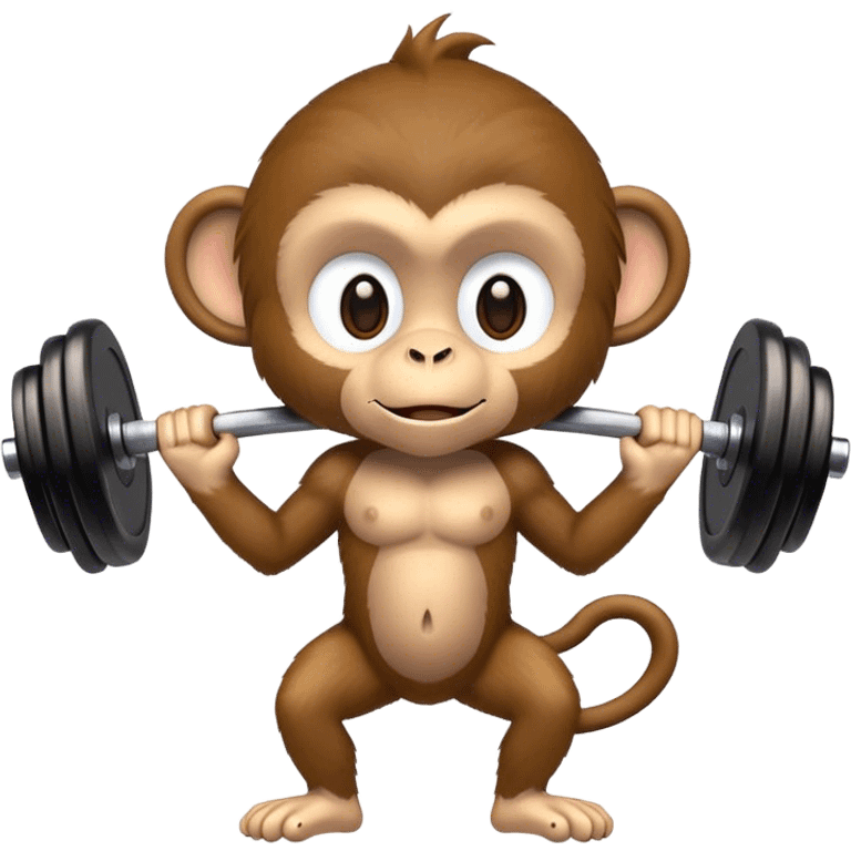 monkey lifting weights emoji