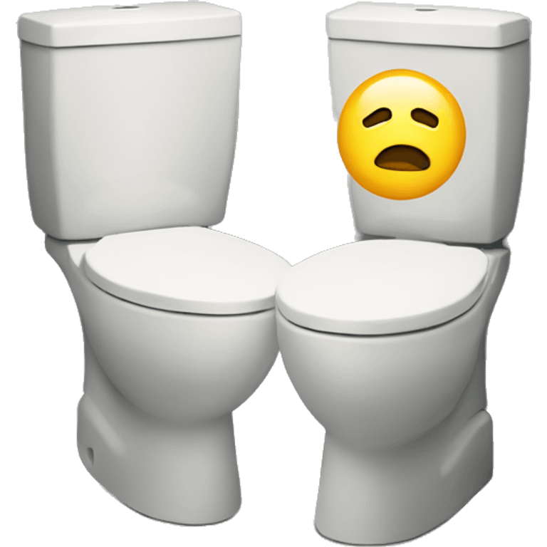 Two toilets next to each other emoji