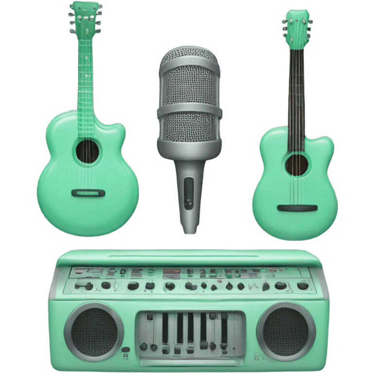 Music audio mint green color  emoji