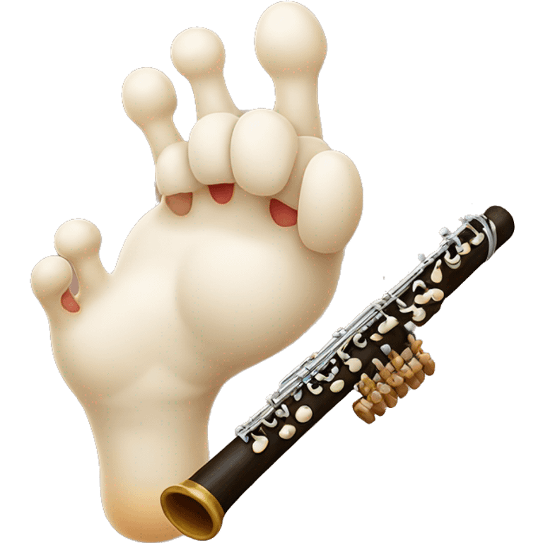 cat's foot and flute emoji