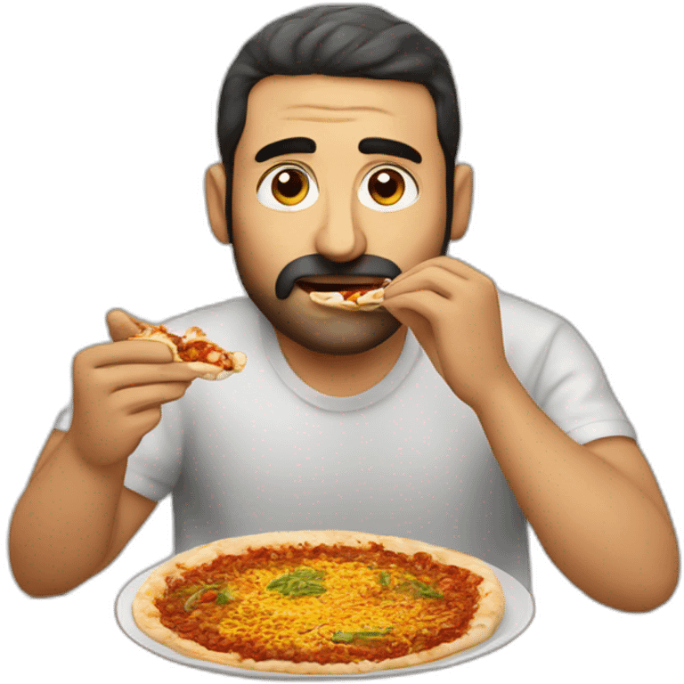 Armenian man eating lahmacun  emoji