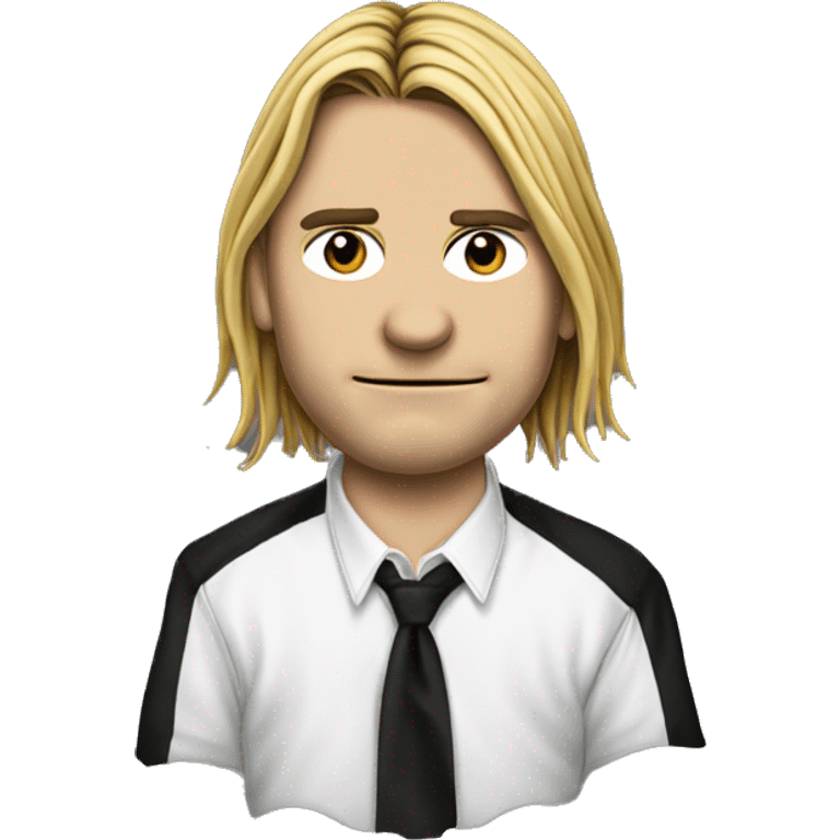 Kurt Cobain nirvana T-shirt lapels designed by Wednesday Addams  emoji