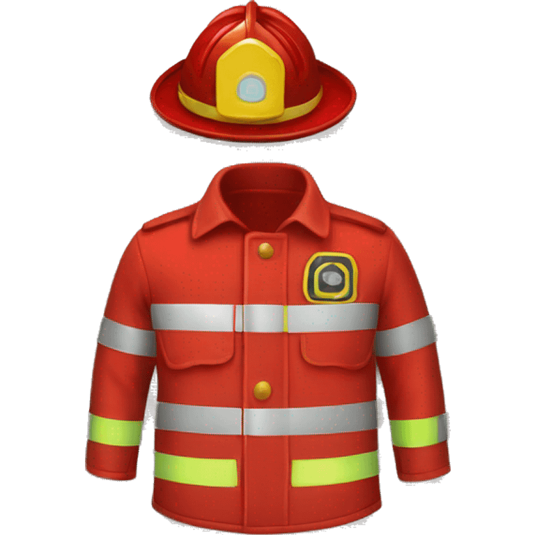 a red fireman uniform piece of cloth item only emoji