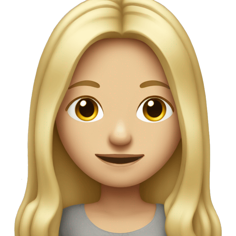 Blonde long haired girl photographer emoji