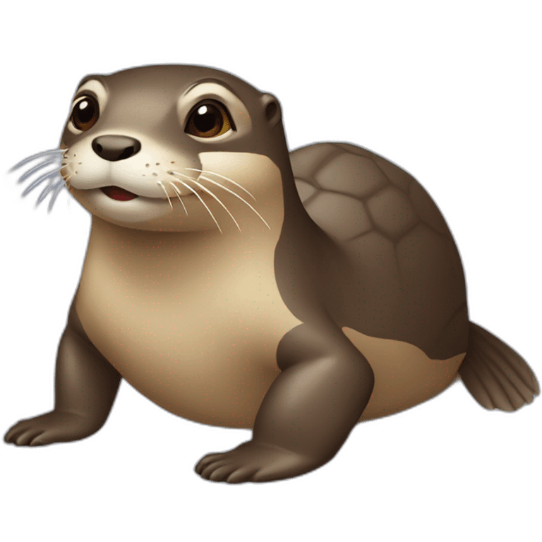 loutre sur tortue  emoji