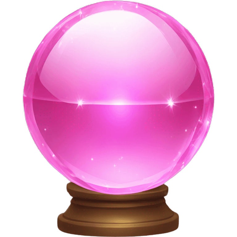 Pink crystal ball sparkles emoji