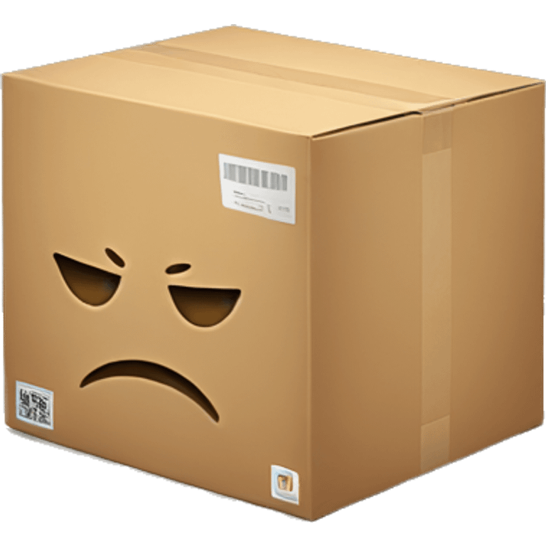 Sad Amazon box emoji