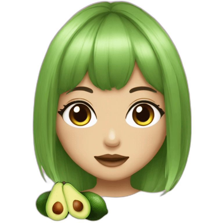 Avocado girl in gyaru style emoji