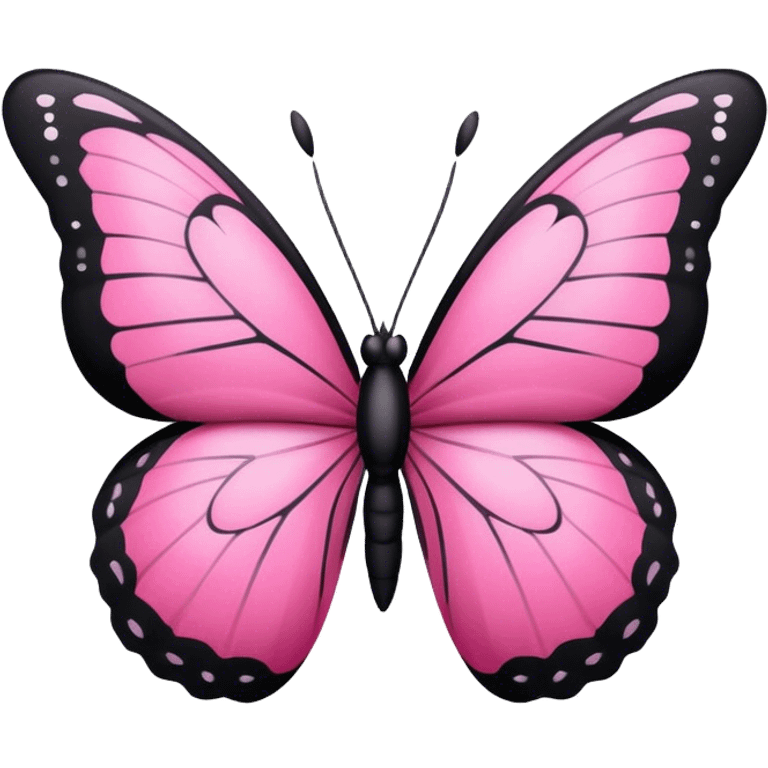 Pink and black butterfly  emoji