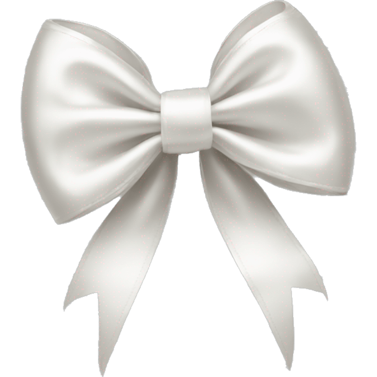 white satin bow emoji