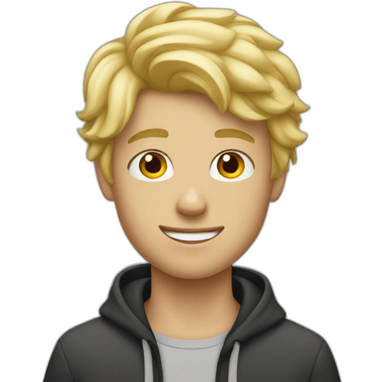 teenage blond boy emoji