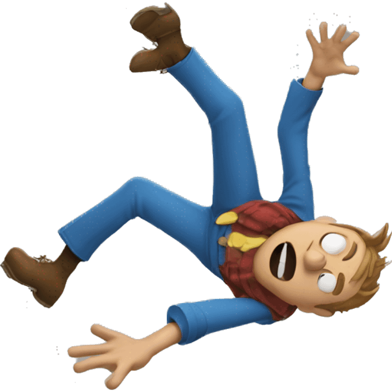 Goofy falling emoji