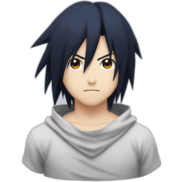 sasuke uchiha black hair emoji