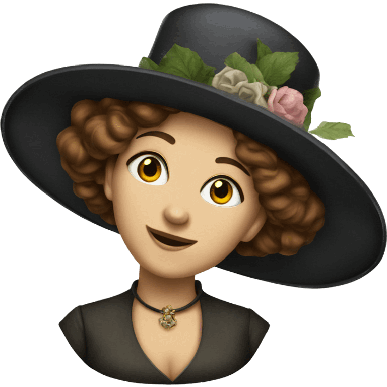 A big victorian Woman’s hat emoji