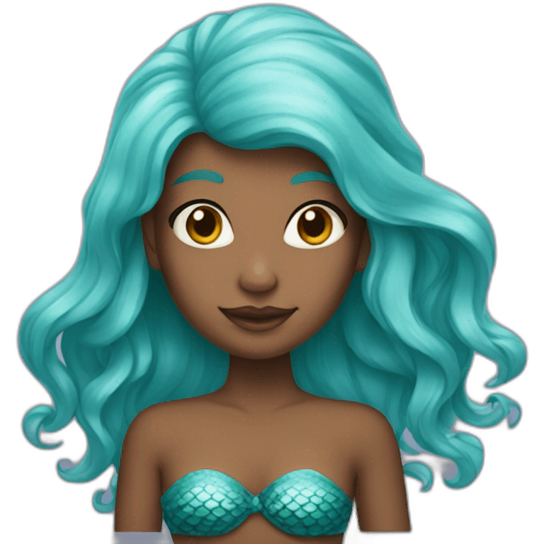 Girl with mermaid hair emoji