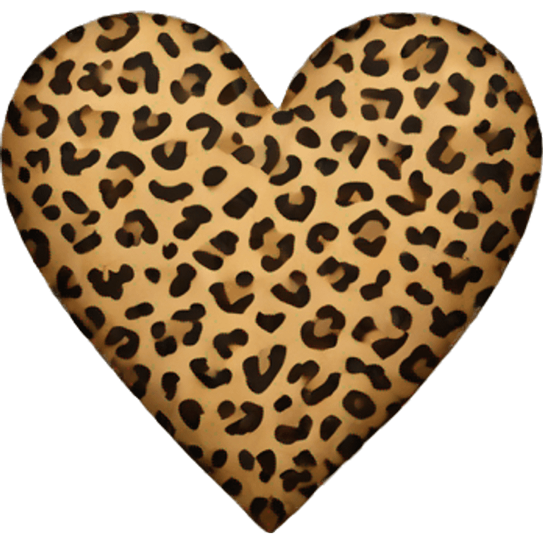 Leopard print heart emoji