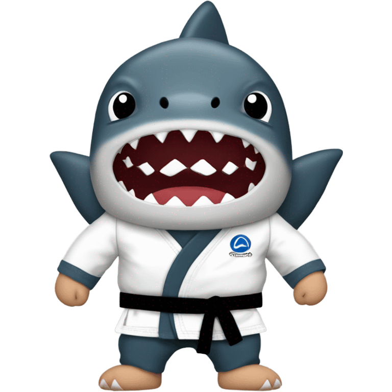 Shark Finn Jiu Jitsu Gi black belt emoji