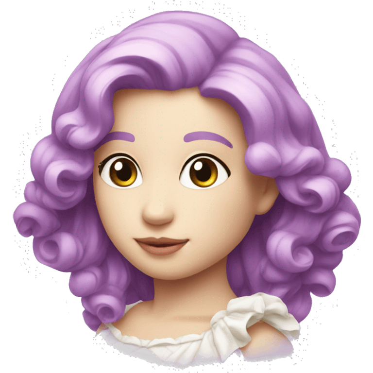 Doudou rose violet blanc emoji