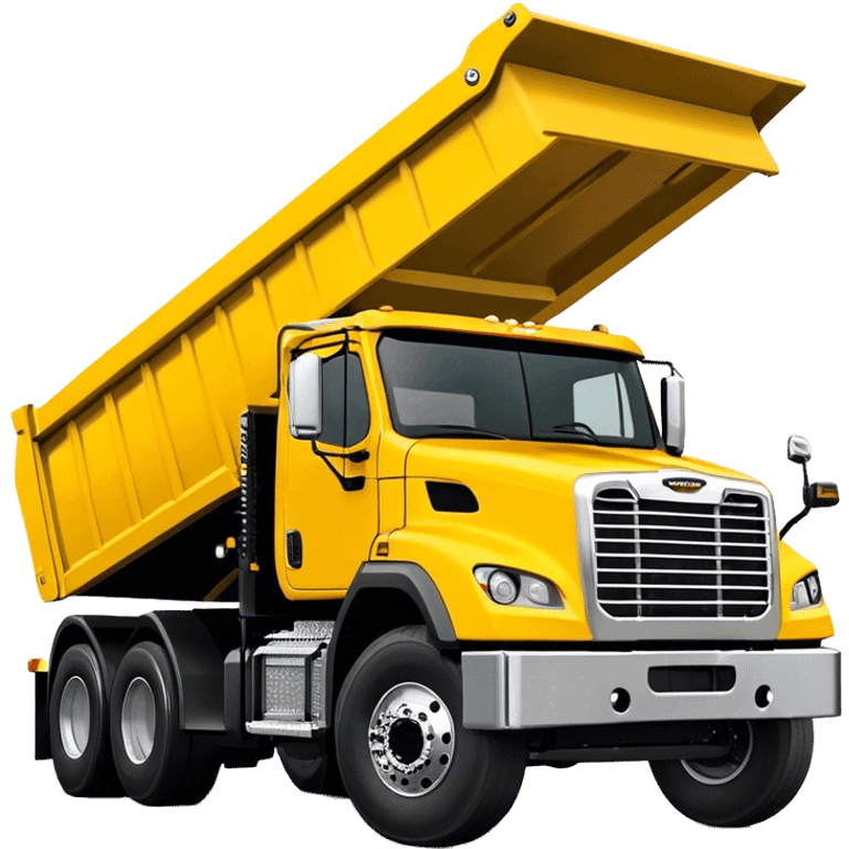 Dump Truck - Freightliner 114SD (Model Year: 2022) (Iconic colour: Yellow with black and silver) emoji