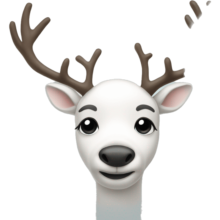 White reindeer emoji