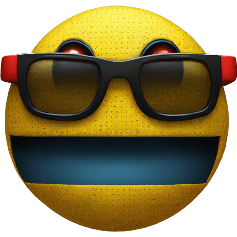 pac man with shades emoji