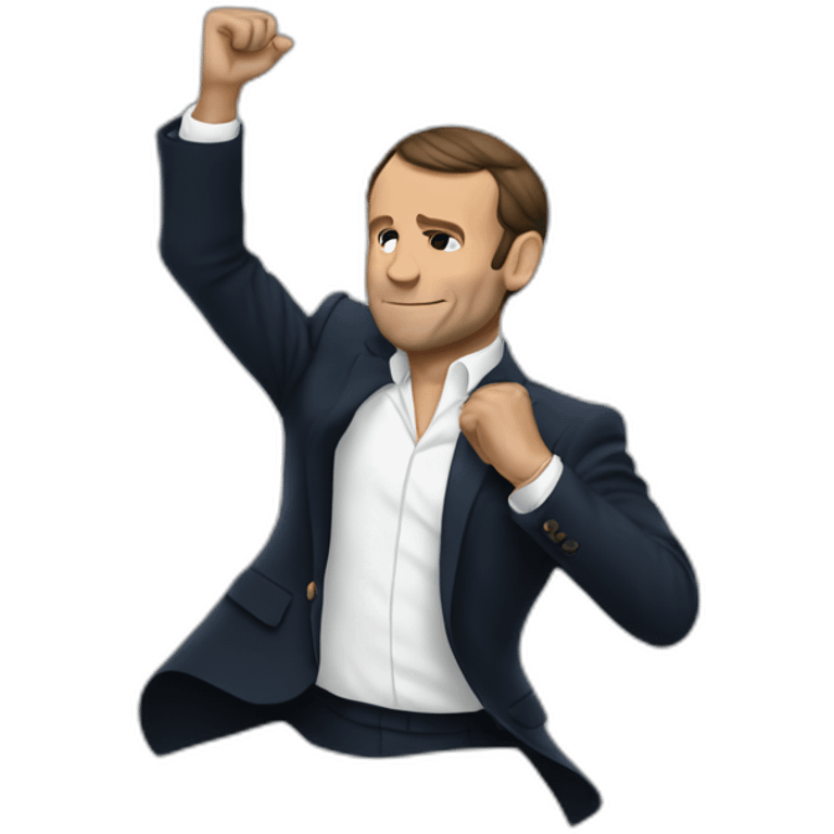 Macron qui dab emoji