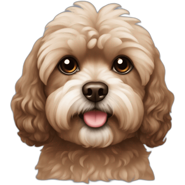 Brown shihpoo emoji