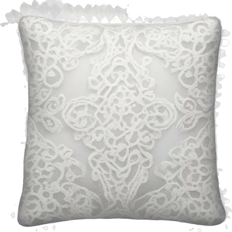 white lace pillow emoji