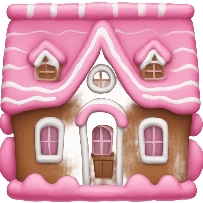 pink ginger bread house emoji