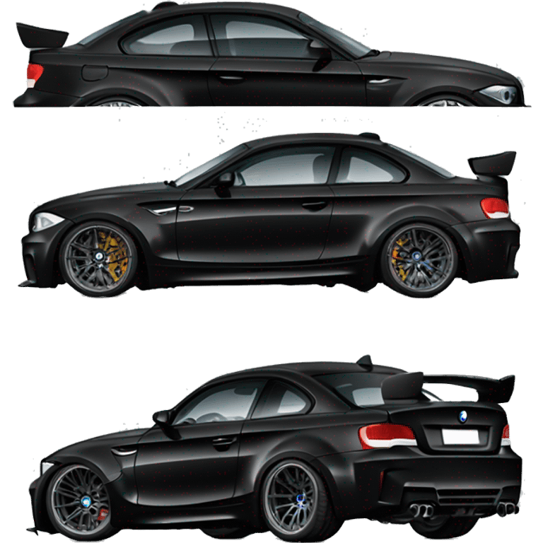 BMW 1M coupe black with widebody emoji