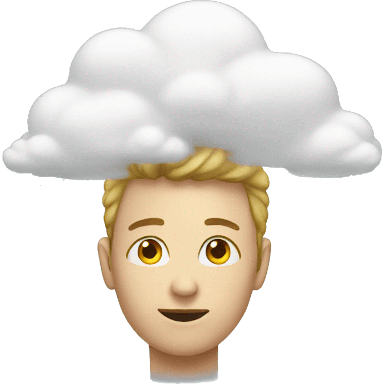 person in a cloud emoji