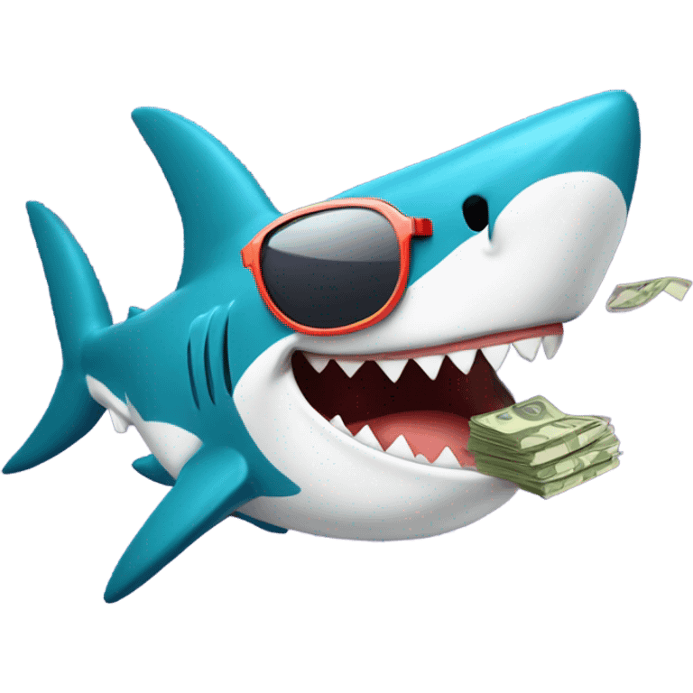 Shark with money emoji