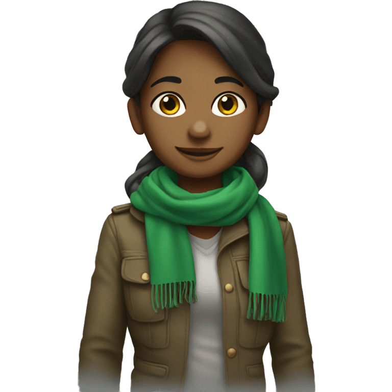 Girl guide whit green scarf emoji