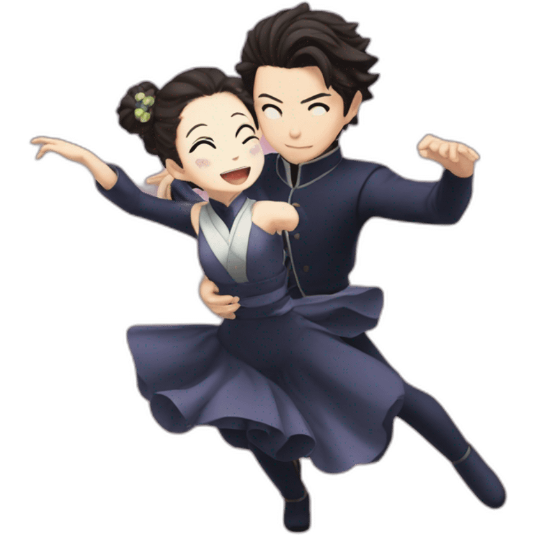 tanjiro et nesuko danse ensemble emoji