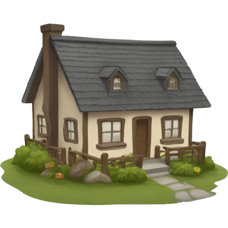 Cute cottage core house emoji