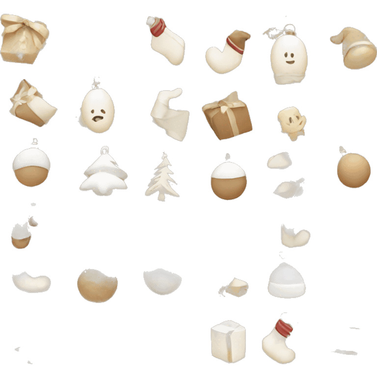 Beige and white Christmas emoji